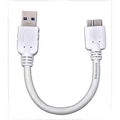 SYSTEM-S Cavo corto Micro USB 3.0, 10 cm, cavo dati (USB 3.0 Micro-B), bianco SYSTEM-S Cavo corto Micro USB 3.0, 10 cm, cavo dati (USB 3.0 Micro-B), bianco