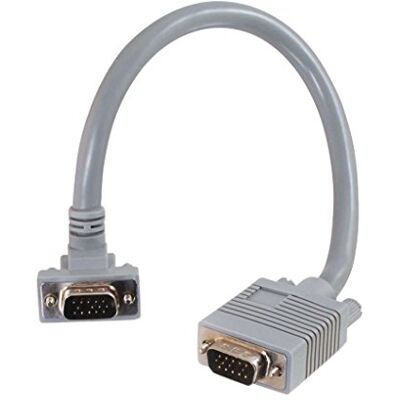 C2G Cables To Go, Cavo monitor ad angolo basso 90° HD15 M/M SXGA, 10m C2G Cables To Go, Cavo monitor ad angolo basso 90° HD15 M/M SXGA, 10m