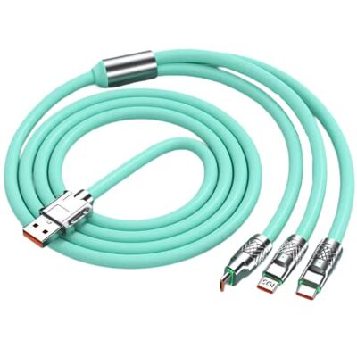 Generic 6A 3 In 1 Cavo Usb Cavo di Ricarica Super Veloce Micro USB Type-C Cavo Dati di Ricarica Veloce per I Phone 14 13 Sam sung Xiao mi Hua wei (Mint green) Generic 6A 3 In 1 Cavo Usb Cavo di Ricarica Super Veloce Micro USB Type-C Cavo Dati di Ricarica Veloce per I Phone 14 13 Sam sung Xiao mi Hua wei (Mint green)