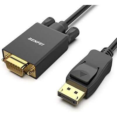 BENFEI Cavo DisplayPort a VGA 0,9M, Unidirezionale DP DisplayPort Computer a VGA Monitor 1080P maschio a maschio placcato in oro per Lenovo Dell HP ASUS e altri marchi BENFEI Cavo DisplayPort a VGA 0,9M, Unidirezionale DP DisplayPort Computer a VGA Monitor 1080P maschio a maschio placcato in oro per Lenovo Dell HP ASUS e altri marchi