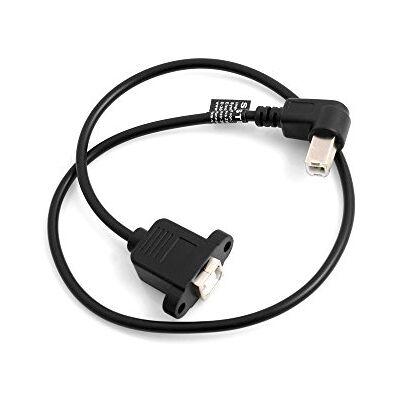 SYSTEM-S Connettore USB Tipo B 90° Angolo Destro su USB B Pannello di Ingresso connettore USB Cavo Cavo di prolunga 50 cm SYSTEM-S Connettore USB Tipo B 90° Angolo Destro su USB B Pannello di Ingresso connettore USB Cavo Cavo di prolunga 50 cm
