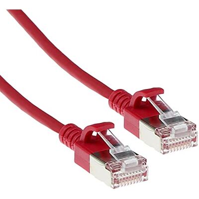 ACT Cavo di rete CAT6a, U/FTP LSZH, sottile, 3,8 mm, sottile, cavo CAT 6a flessibile con spina RJ45, per uso nei data center dati, 5 metri, rosso DC7505 ACT Cavo di rete CAT6a, U/FTP LSZH, sottile, 3,8 mm, sottile, cavo CAT 6a flessibile con spina RJ45, per uso nei data center dati, 5 metri, rosso DC7505