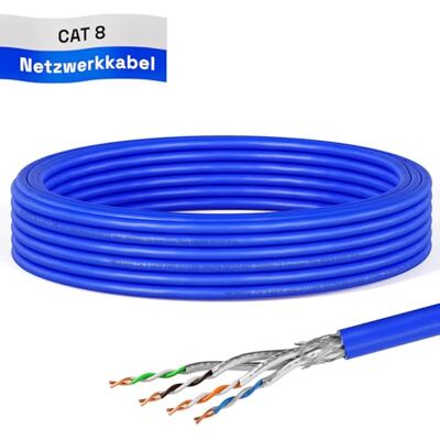 HB-Digital hbdigital Cavo di rete Cat 8.1 10 m cavo di rete cavo di installazione cavo dati Ethernet LAN Cat.8 fino a 40 Gbps rame S FTP 2000 MHz PIMF LSZH Cat8 senza alogeni RoHSCompliant AWG 22 1 blu HB-Digital hbdigital Cavo di rete Cat 8.1 10 m cavo di rete cavo di installazione cavo dati Ethernet LAN Cat.8 fino a 40 Gbps rame S FTP 2000 MHz PIMF LSZH Cat8 senza alogeni RoHSCompliant AWG 22 1 blu