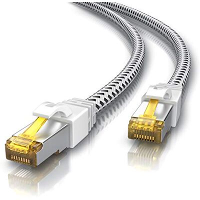 CSL-Computer CSL – 7,5 m Cat 7 cavo di rete Gigabit Ethernet LAN – guaina in cotone – 10000 Mbit s – Cavo patch – Cavo grezzo S FTP PIMF RJ 45 – Switch Router modem Access Point, bianco CSL-Computer CSL – 7,5 m Cat 7 cavo di rete Gigabit Ethernet LAN – guaina in cotone – 10000 Mbit s – Cavo patch – Cavo grezzo S FTP PIMF RJ 45 – Switch Router modem Access Point, bianco