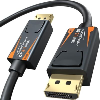 KabelDirekt – Cavo Gaming DisplayPort 2.1 16K – 2m – DP80, 80Gbit/s KabelDirekt – Cavo Gaming DisplayPort 2.1 16K – 2m – DP80, 80Gbit/s