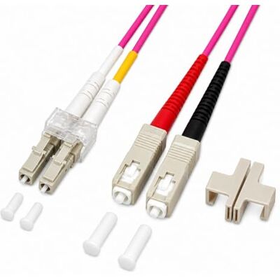 Techly Professional 304055 Cavo Fibra Ottica Multimodale OM4 SC/LC 50/125 2 m Fucsia Techly Professional 304055 Cavo Fibra Ottica Multimodale OM4 SC/LC 50/125 2 m Fucsia