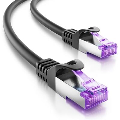 deleyCON 10m Cavo Rete CAT7-10 Gigabit Cavo Patch RJ45 Ethernet (Rame, Schermatura S/FTP PiMF) per Highspeed LAN DSL Switch Modem Router Patchpanel CAT7 CAT6 CAT5 Nero deleyCON 10m Cavo Rete CAT7-10 Gigabit Cavo Patch RJ45 Ethernet (Rame, Schermatura S/FTP PiMF) per Highspeed LAN DSL Switch Modem Router Patchpanel CAT7 CAT6 CAT5 Nero