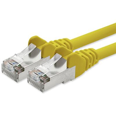 1aTTack.de 1aTTack Cavo Patch di rete CAT 5e con schermatura FTP con 2 spine RJ45 giallo 7 m 1aTTack.de 1aTTack Cavo Patch di rete CAT 5e con schermatura FTP con 2 spine RJ45 giallo 7 m