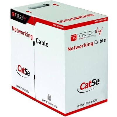 Techly Professional 303591 Matassa U/UTP Cavo Cat.5E CCA 305m Rigido Grigio Grigio Techly Professional 303591 Matassa U/UTP Cavo Cat.5E CCA 305m Rigido Grigio Grigio