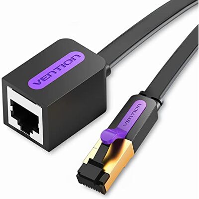 VENTION Cat 7 Prolunga Cavo Ethernet Piatto Cavo Ethernet 8 metri, Cavo Lan 10Gbps Alta Velocità Cavo di Rete Gigabit RJ45 Maschio a Femmina, Cavo di Prolunga Supporto Cat6A / Cat6 / Cat5E / Cat5 VENTION Cat 7 Prolunga Cavo Ethernet Piatto Cavo Ethernet 8 metri, Cavo Lan 10Gbps Alta Velocità Cavo di Rete Gigabit RJ45 Maschio a Femmina, Cavo di Prolunga Supporto Cat6A / Cat6 / Cat5E / Cat5