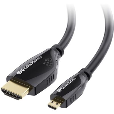 Cable Matters Cavo Micro HDMI a HDMI Alta velocità Risloluzione, 3 m, 4K Cable Matters Cavo Micro HDMI a HDMI Alta velocità Risloluzione, 3 m, 4K
