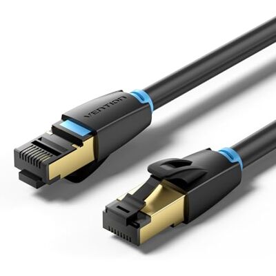 VENTION Cavo di Rete Patch Cat 8, Cavo Ethernet SFTP LAN RJ45 Supporto 40 Gbps ad Alta Velocità 2000 MHz S/FTP Gigabit RJ45 per Switch, Modem, Router, PC, Pannello Patch, PS4, Xbox (2m) VENTION Cavo di Rete Patch Cat 8, Cavo Ethernet SFTP LAN RJ45 Supporto 40 Gbps ad Alta Velocità 2000 MHz S/FTP Gigabit RJ45 per Switch, Modem, Router, PC, Pannello Patch, PS4, Xbox (2m)