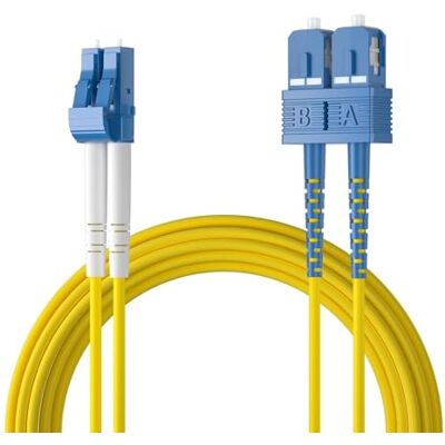 10Gtek OS2 SC a LC Cavo Fibra Ottica 1-Meter, 9/125 Monomodale Duplex LSZH Fiber Optic Patch Cord 10Gtek OS2 SC a LC Cavo Fibra Ottica 1-Meter, 9/125 Monomodale Duplex LSZH Fiber Optic Patch Cord