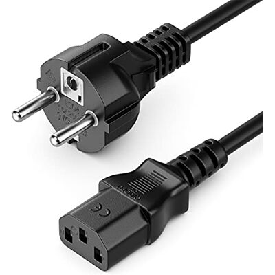 deleyCON 1m Cavo Alimentazione Corrente Linea Dispositivi con Spina Tipo F (CEE 7/7) a Presa C13 PC Computer Monitor Stampante Proiettore Nero deleyCON 1m Cavo Alimentazione Corrente Linea Dispositivi con Spina Tipo F (CEE 7/7) a Presa C13 PC Computer Monitor Stampante Proiettore Nero