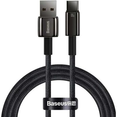 Baseus Cavo Dati di Ricarica Rapida Oro tungsteno USB a Tipo C 100W 2m Nero Baseus Cavo Dati di Ricarica Rapida Oro tungsteno USB a Tipo C 100W 2m Nero