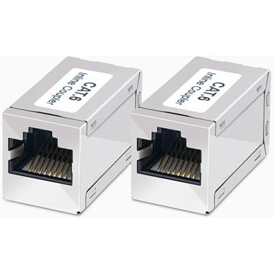 BIGtec 2 pezzi Adattatore di giunzione LAN RJ45 Ethernet Cavo di prolunga Cavo di rete Cavo patch Involucro in metallo compatibile CAT8 CAT7 CAT6a CAT5e CAT5 BIGtec 2 pezzi Adattatore di giunzione LAN RJ45 Ethernet Cavo di prolunga Cavo di rete Cavo patch Involucro in metallo compatibile CAT8 CAT7 CAT6a CAT5e CAT5