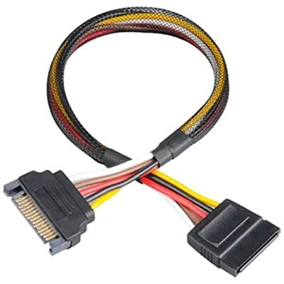 Akasa Sata Power Cable Extension cavo di alimentazione Nero 0,3 m Akasa Sata Power Cable Extension cavo di alimentazione Nero 0,3 m