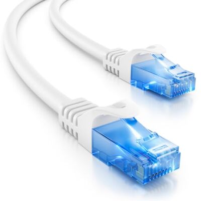 deleyCON 30m CAT.6 Ethernet Gigabit Cavo di Rete LAN RJ45 Cavo Patch CAT6 Compatibile CAT.5 CAT.5e CAT.6a Cat.7 Bianco deleyCON 30m CAT.6 Ethernet Gigabit Cavo di Rete LAN RJ45 Cavo Patch CAT6 Compatibile CAT.5 CAT.5e CAT.6a Cat.7 Bianco