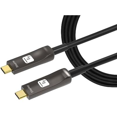 Techly 367607 Cavo Audio/Video Ottico Attivo USB-C™ M/M AOC Fibra Ottica 4K 10m Nero Techly 367607 Cavo Audio/Video Ottico Attivo USB-C™ M/M AOC Fibra Ottica 4K 10m Nero