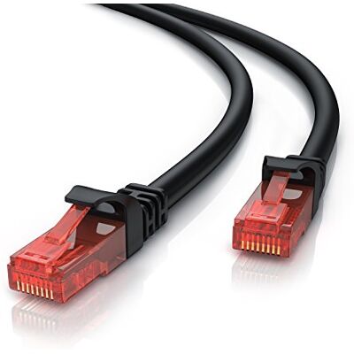CSL-Computer CSL 3m Cavo di Rete di Alta qualitá Cat.6 Ethernet Gigabit LAN RJ45-10 100 1000 Mbit s Cavo Patch UTP Compatibile con Cat.5 Cat.5e Cat.7 Nero da 3 Metri CSL-Computer CSL 3m Cavo di Rete di Alta qualitá Cat.6 Ethernet Gigabit LAN RJ45-10 100 1000 Mbit s Cavo Patch UTP Compatibile con Cat.5 Cat.5e Cat.7 Nero da 3 Metri