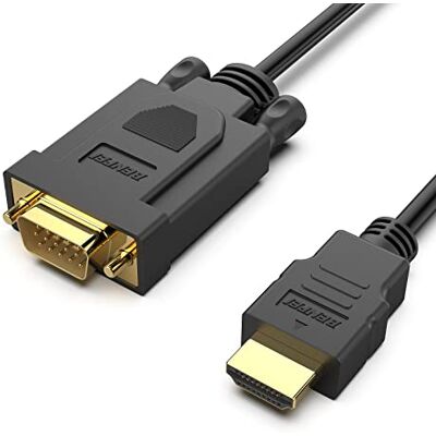 BENFEI Cavo HDMI a VGA 1080P 4,5M, unidirezionale Cavo HDMI sorgente a monitor/TV VGA, Compatibile con laptop PC monitor proiettore HDTV Raspberry Pi Roku Xbox BENFEI Cavo HDMI a VGA 1080P 4,5M, unidirezionale Cavo HDMI sorgente a monitor/TV VGA, Compatibile con laptop PC monitor proiettore HDTV Raspberry Pi Roku Xbox