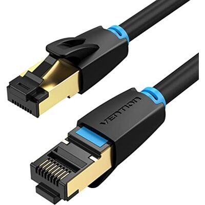 VENTION Cavo di Rete Patch Cat 8, Cavo Ethernet SFTP LAN RJ45 Supporto 40 Gbps ad Alta Velocità 2000 MHz S/FTP Gigabit RJ45 per Switch, Modem, Router, PC, Pannello Patch, PS4, Xbox (0,5m) VENTION Cavo di Rete Patch Cat 8, Cavo Ethernet SFTP LAN RJ45 Supporto 40 Gbps ad Alta Velocità 2000 MHz S/FTP Gigabit RJ45 per Switch, Modem, Router, PC, Pannello Patch, PS4, Xbox (0,5m)