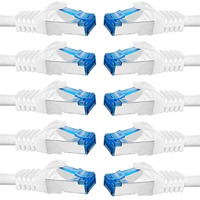 BIGtec Cavo Ethernet CAT 7 Cavo Lan 0,25m Cavo di Rete 10 pezzi RJ45 Cavo Patch bianco 0,25 Metri Gigabit POE PC Gaming-Cavo Accessori PS5 compatibile PS4 xBox Switch Ethernet Smart TV Box NAS BIGtec Cavo Ethernet CAT 7 Cavo Lan 0,25m Cavo di Rete 10 pezzi RJ45 Cavo Patch bianco 0,25 Metri Gigabit POE PC Gaming-Cavo Accessori PS5 compatibile PS4 xBox Switch Ethernet Smart TV Box NAS