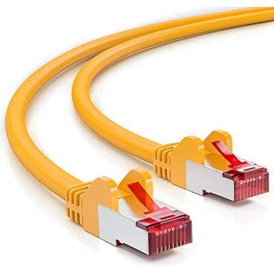 deleyCON 2m Cavo di Rete Cat6-1000 Mbit (Rame, S/FTP, Privo di Alogeni) Cavo Patch RJ45 Gigabit Ethernet LAN per DSL Internet WLAN Switch Router Modem Patch Panel PoE Giallo deleyCON 2m Cavo di Rete Cat6-1000 Mbit (Rame, S/FTP, Privo di Alogeni) Cavo Patch RJ45 Gigabit Ethernet LAN per DSL Internet WLAN Switch Router Modem Patch Panel PoE Giallo