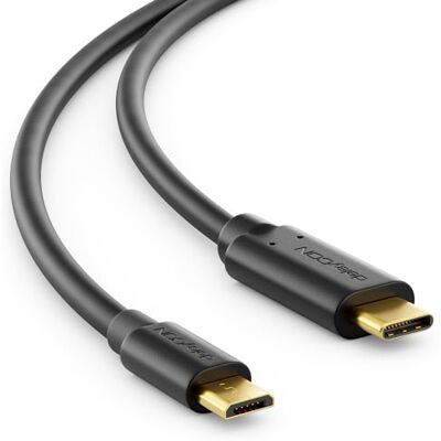 deleyCON 2m Cavo USB‑C a Micro‑USB Cavo di Ricarica e Dati Compatibile con Telefoni, Smartphone e Tablet con Porta Micro‑USB o Caricatore, e Notebook con USB‑C Nero deleyCON 2m Cavo USB‑C a Micro‑USB Cavo di Ricarica e Dati Compatibile con Telefoni, Smartphone e Tablet con Porta Micro‑USB o Caricatore, e Notebook con USB‑C Nero