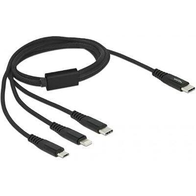 DeLOCK Cavo di Ricarica, USB-C -> Connettore Lightning?/USB-C/Mic DeLOCK Cavo di Ricarica, USB-C -> Connettore Lightning?/USB-C/Mic