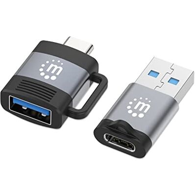 Manhattan Set da 2 Pezzi: Adattatore USB-C a USB-A e Adattatore USB-A a USB-C Manhattan Set da 2 Pezzi: Adattatore USB-C a USB-A e Adattatore USB-A a USB-C