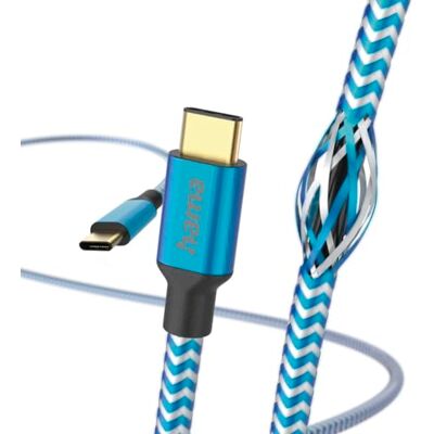 Hama Riflettente USB-C Cavo di Ricarica USB-C, 1,5 m, Nylon, Blu Hama Riflettente USB-C Cavo di Ricarica USB-C, 1,5 m, Nylon, Blu
