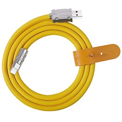 Generic Cavo USB a USB C, cavo USB di tipo C, lega di zinco da USB-A a USB-C caricatore veloce, 120W TYPEC, OD6.0 grassetto, C cavo di ricarica veloce (giallo) Generic Cavo USB a USB C, cavo USB di tipo C, lega di zinco da USB-A a USB-C caricatore veloce, 120W TYPEC, OD6.0 grassetto, C cavo di ricarica veloce (giallo)
