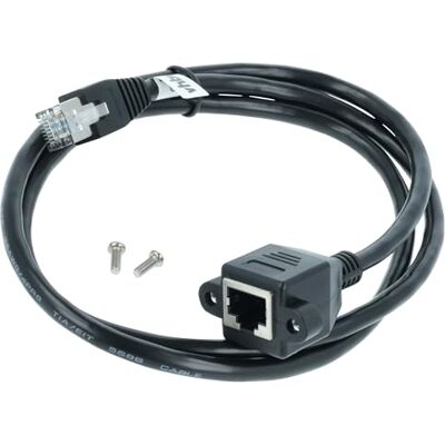 vhbw cavo di prolunga Ethernet LAN Cat6 con connettore RJ45 maschio-femmina Prolunga Cat6 per montaggio a pannello, 1 m nero vhbw cavo di prolunga Ethernet LAN Cat6 con connettore RJ45 maschio-femmina Prolunga Cat6 per montaggio a pannello, 1 m nero