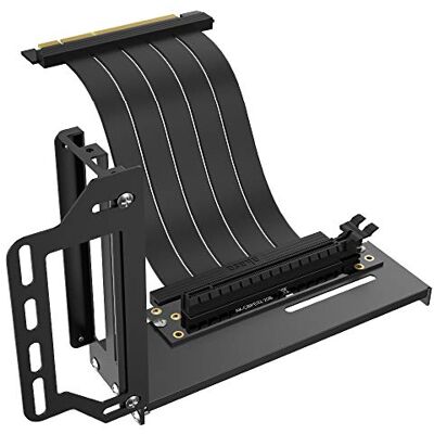 Akasa RISER BLACK PRO Supporto GPU verticale Staffa di supporto GPU Cavo Riser PCIe 3.0 Schermatura EMI Supporto GPU verticale 200 mm AK-CBPE02-20B Akasa RISER BLACK PRO Supporto GPU verticale Staffa di supporto GPU Cavo Riser PCIe 3.0 Schermatura EMI Supporto GPU verticale 200 mm AK-CBPE02-20B