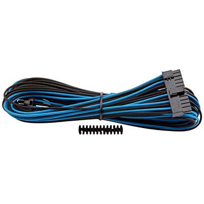 Corsair Internal Black Power Cable 24pin ATX, Male/Male, RMi Series, RMX Series, SF Series, Type 4 PSU, Blu/Nero Corsair Internal Black Power Cable 24pin ATX, Male/Male, RMi Series, RMX Series, SF Series, Type 4 PSU, Blu/Nero
