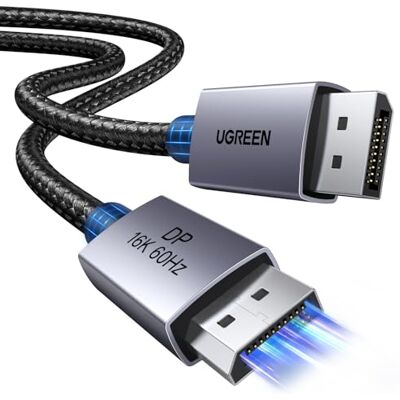 UGREEN Cavo DisplayPort 2.1 16K 60Hz 8K 120Hz 4K 240Hz 2K 360Hz Cavo DP 2M UGREEN Cavo DisplayPort 2.1 16K 60Hz 8K 120Hz 4K 240Hz 2K 360Hz Cavo DP 2M