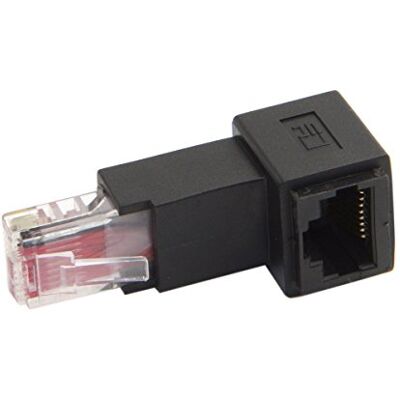 chenyang Adattatore di estensione con connettore ad angolo di 90gradi per cavo di rete, 8P8C FTP STP UTP Cat5e da maschio a femmina chenyang Adattatore di estensione con connettore ad angolo di 90gradi per cavo di rete, 8P8C FTP STP UTP Cat5e da maschio a femmina