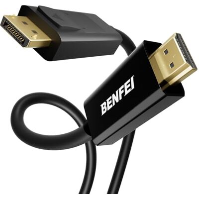 BENFEI Cavo DisplayPort a HDMI 4K 1,8M 2 Confezioni,Unidirezionale DisplayPort Computer a HDMI Monitor,DP 1.2 a HDMI 1.4 compatibile con HP ThinkPad AMD NVIDIA desktop BENFEI Cavo DisplayPort a HDMI 4K 1,8M 2 Confezioni,Unidirezionale DisplayPort Computer a HDMI Monitor,DP 1.2 a HDMI 1.4 compatibile con HP ThinkPad AMD NVIDIA desktop