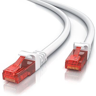 CSL-Computer CSL 15m Cavo di Rete di Alta qualitá Cat.6 Ethernet Gigabit LAN RJ45-10 100 1000 Mbit s Cavo Patch UTP Compatibile con Cat.5 Cat.5e Cat.7 Bianco da 15 Metri CSL-Computer CSL 15m Cavo di Rete di Alta qualitá Cat.6 Ethernet Gigabit LAN RJ45-10 100 1000 Mbit s Cavo Patch UTP Compatibile con Cat.5 Cat.5e Cat.7 Bianco da 15 Metri