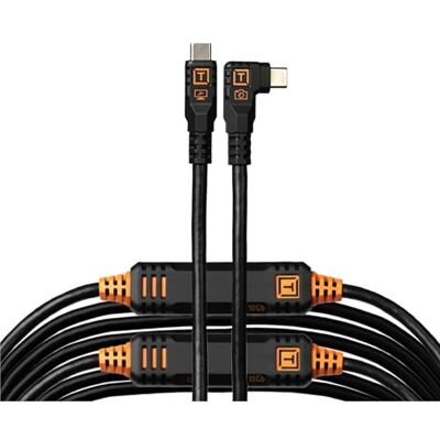 Tether Tools TetherPro Optima 10Gbps Gen 2 USB-C, 31' (9,4m), dritto a destra, nero antiriflesso Tether Tools TetherPro Optima 10Gbps Gen 2 USB-C, 31' (9,4m), dritto a destra, nero antiriflesso