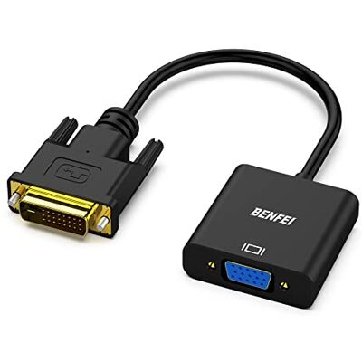 BENFEI Adattatore DVI-D a VGA, adattatore DVI-D 24+1 a VGA, da maschio a femmina BENFEI Adattatore DVI-D a VGA, adattatore DVI-D 24+1 a VGA, da maschio a femmina