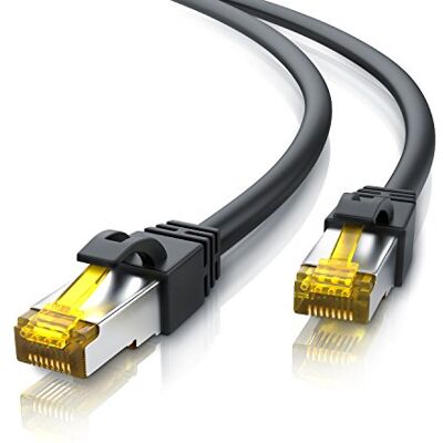 CSL-Computer CSL Cavo di rete CAT 7 da 20 m, per cavo Internet da 10 Gigabit ad alta velocità, cavo Ethernet ad alta velocità, S FTP PIMF, 10 Gbps Cat.7 RJ45, switch router modem PC, 20 m, nero CSL-Computer CSL Cavo di rete CAT 7 da 20 m, per cavo Internet da 10 Gigabit ad alta velocità, cavo Ethernet ad alta velocità, S FTP PIMF, 10 Gbps Cat.7 RJ45, switch router modem PC, 20 m, nero