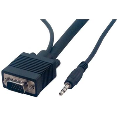 MCL MC340B/15PJ-2M cavo e adattatore video VGA (D-Sub) + 3.5mm Nero MCL MC340B/15PJ-2M cavo e adattatore video VGA (D-Sub) + 3.5mm Nero