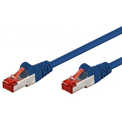 goobay 93211 CAT 6 Cavo patch S/FTP (PiMF), 0,25 m, colore: Blu goobay 93211 CAT 6 Cavo patch S/FTP (PiMF), 0,25 m, colore: Blu