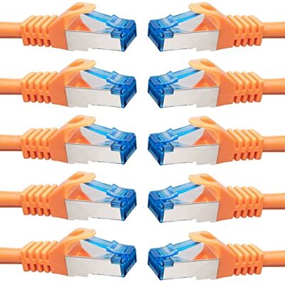 BIGtec Cavo Ethernet CAT 7 Cavo Lan 0,25m Cavo di Rete 10 pezzi RJ45 Cavo Patch arancione 0,25 Metri Gigabit POE PC Gaming-Cavo Accessori PS5 compatibile PS4 xBox Switch Ethernet Smart TV Box NAS BIGtec Cavo Ethernet CAT 7 Cavo Lan 0,25m Cavo di Rete 10 pezzi RJ45 Cavo Patch arancione 0,25 Metri Gigabit POE PC Gaming-Cavo Accessori PS5 compatibile PS4 xBox Switch Ethernet Smart TV Box NAS
