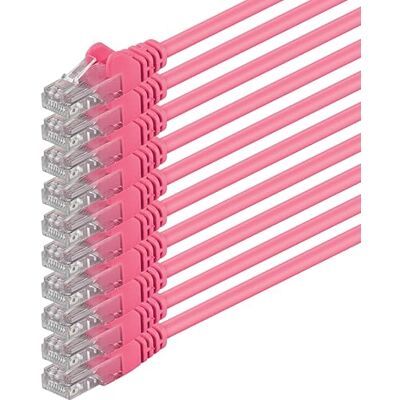 1aTTack.de 86261 10x 1m magenta Cavo di rete Cat6 Cat 6 Ethernet LAN 1000 Mbit/s RJ45 1aTTack.de 86261 10x 1m magenta Cavo di rete Cat6 Cat 6 Ethernet LAN 1000 Mbit/s RJ45