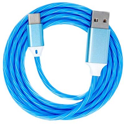 SYSTEM-S Cavo USB 3.1 Luminoso da 1 m Tipo C Maschio a 2.0 A Maschio Adattatore in Blu SYSTEM-S Cavo USB 3.1 Luminoso da 1 m Tipo C Maschio a 2.0 A Maschio Adattatore in Blu