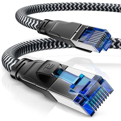 CSL-Computer Csl Cavo Di Rete Cat.8 40 Gbit, 7,5 M, In Cotone, Cavo Patch Lan, Cavo Dati Rj45, Cavo Ethernet Cat 8 Gigabit {Nero 10,0 M Nero} CSL-Computer Csl Cavo Di Rete Cat.8 40 Gbit, 7,5 M, In Cotone, Cavo Patch Lan, Cavo Dati Rj45, Cavo Ethernet Cat 8 Gigabit {Nero 10,0 M Nero}