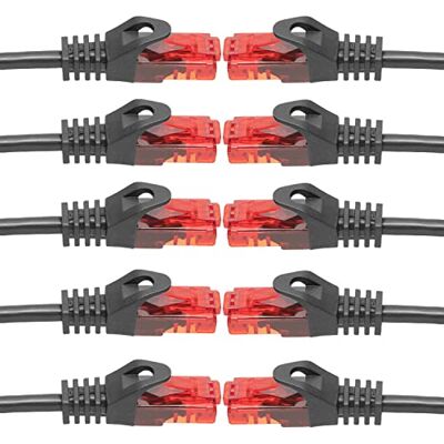 BIGtec , cavo di rete ethernet (2 RJ45, cat.5e, cavo patch UTP, 1000 Mbit/s, adatto per switch, connessioni DSL, router, modem, WAP) BIGtec , cavo di rete ethernet (2 RJ45, cat.5e, cavo patch UTP, 1000 Mbit/s, adatto per switch, connessioni DSL, router, modem, WAP)